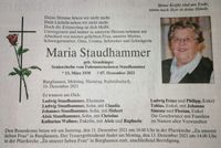 Frau Staudhammer 7.12.21